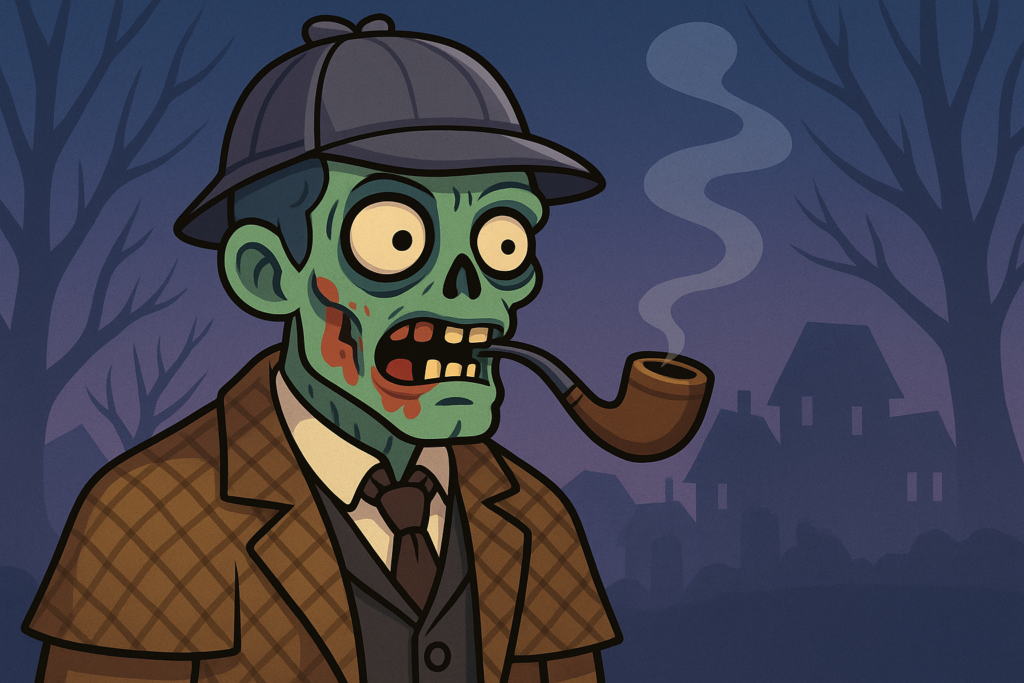 A zombie Sherlock ready for a Lumina Adventure!